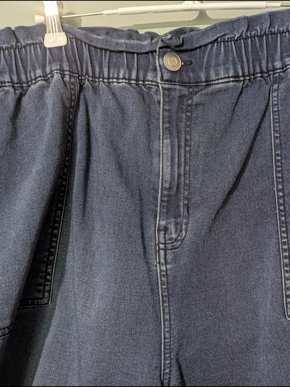 Penningtons DC Jeans Women's Casual Elastic-Waist Denim Shorts Utility Chic - Picture 4 of 13